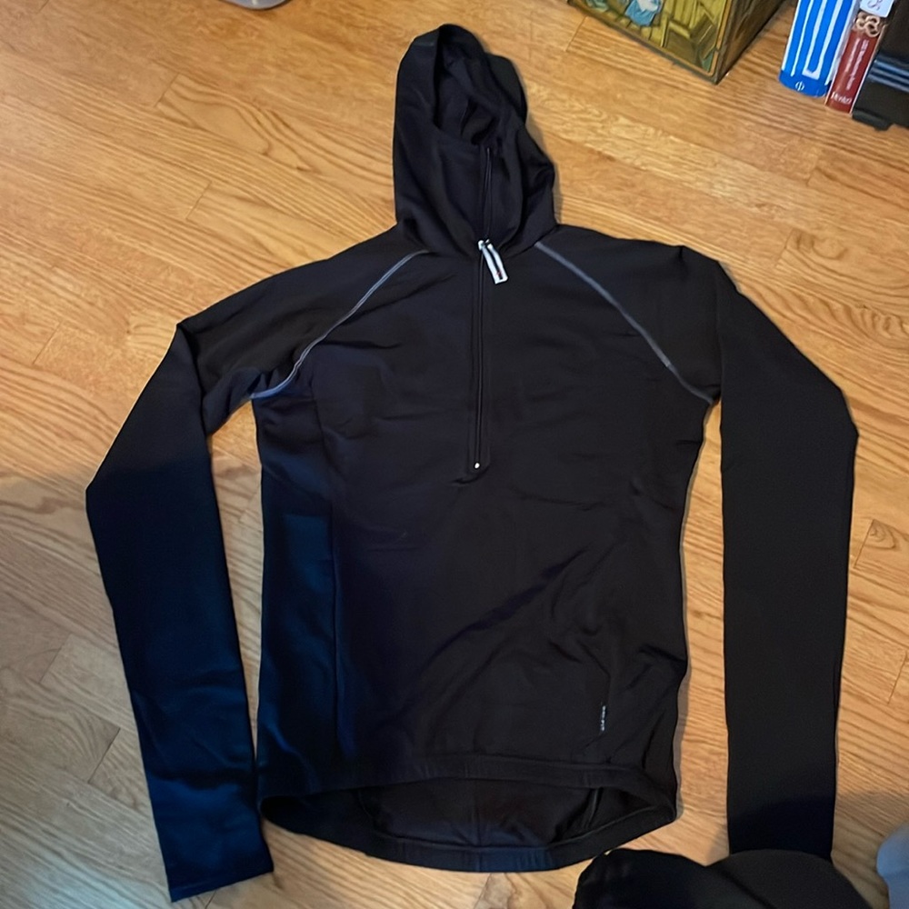 Nike - winter/thermal cycling jersey/shirt black 1/2 zip size Large/fits medium